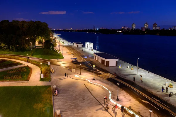 Amarrar Aterro Estação Rio Norte Moscou Federação Russa Setembro 2020 — Fotografia de Stock