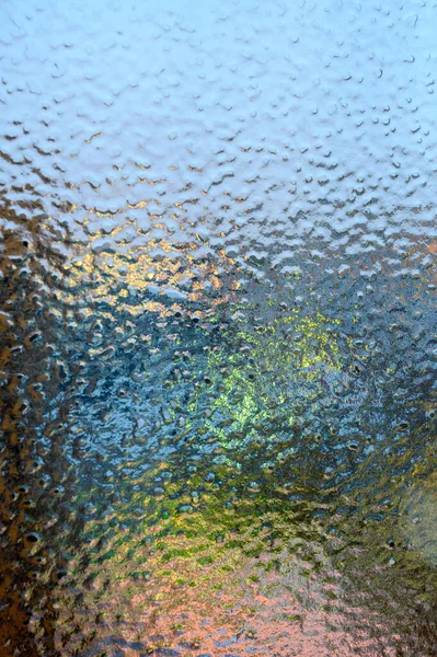 冰冻雨造成的窗玻璃冰壳 俄罗斯联邦莫斯科地区Reutov 2020年11月19日 — 图库照片