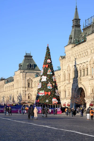 Decoración Año Nuevo Navidad Plaza Roja Moscú Federación Rusa Diciembre — Foto de Stock