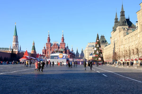 Neujahrs Und Weihnachtsdekoration Des Roten Platzes Moskau Russische Föderation Dezember — Stockfoto