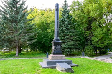 Vasily Gratsinsky anıtı aynı isimle parkta, Rzhev, Tver bölgesi, Rusya Federasyonu, 19 Eylül 2020