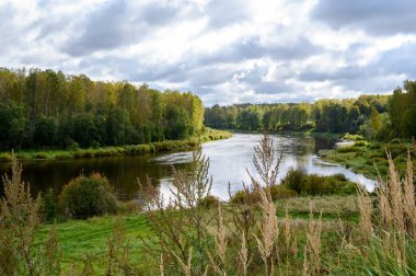 Volga Nehri, Kokoshkino, Rzhev bölgesi, Tver bölgesi, Rusya Federasyonu, 19 Eylül 2020