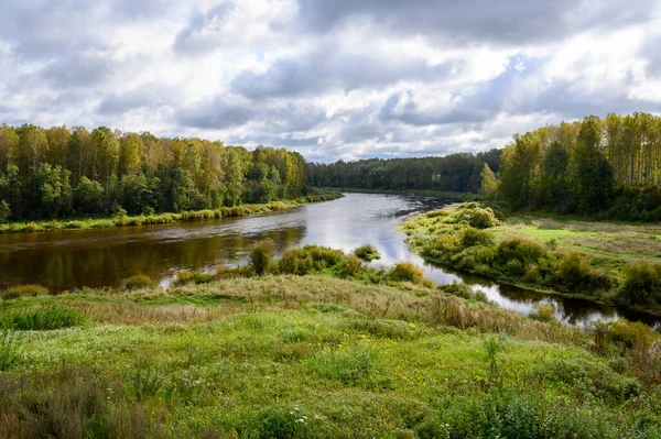 Utsikt Över Sammanflödet Sishka Floden Med Volga Floden Kokoshkino Rzhev — Stockfoto