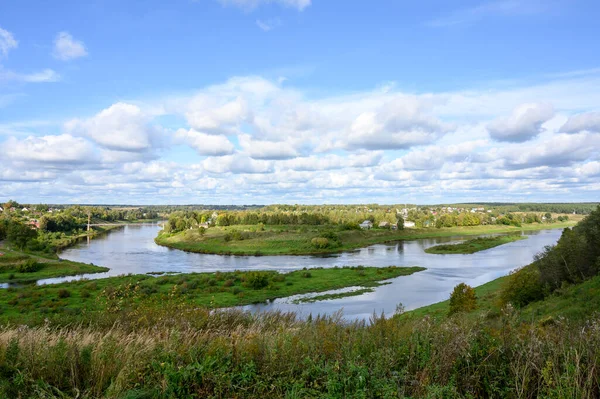 Utsikt Över Floden Volga Zubtsov Tver Regionen Ryssland September 2020 — Stockfoto