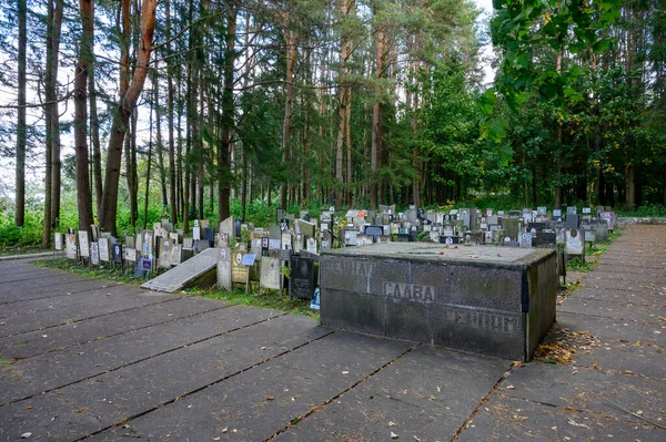 Masový Hrob Sovětských Vojáků Moskevské Hoře Památném Komplexu Vítězství Velké — Stock fotografie