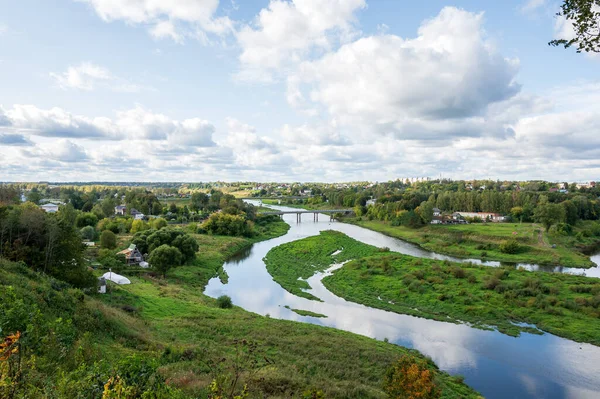 Utsikt Över Floden Vazuza Zubtsov Tver Regionen Ryssland September 2020 — Stockfoto