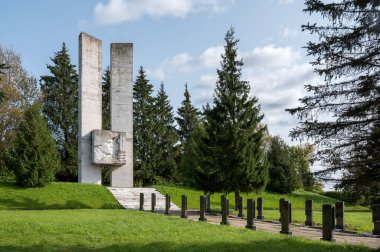 Zafer ve Kahramanlar Sokağı Obelisk, Staritsa, Tver bölgesi, Rusya Federasyonu, 20 Eylül 2020