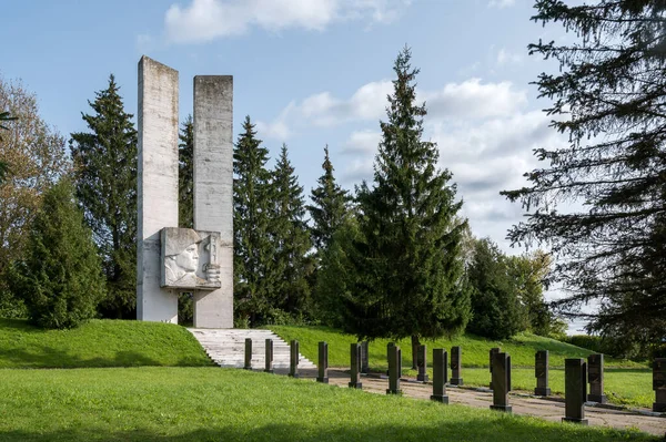 Obelisco Della Vittoria Del Vicolo Degli Eroi Staritsa Regione Tver — Foto Stock