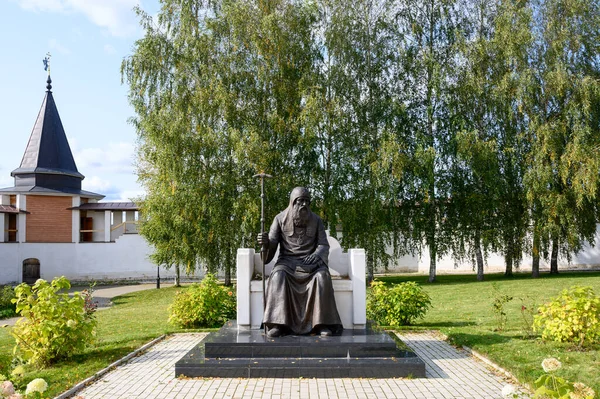 Monument Voor Job Patriarch Van Moskou Staritsky Holy Dormition Monastery — Stockfoto
