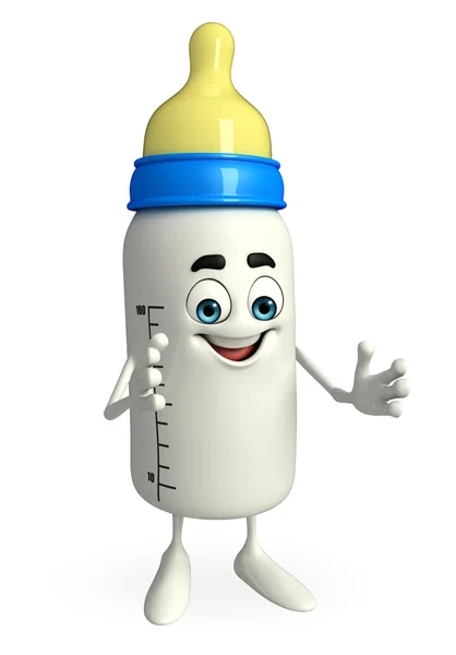 Персонаж из детской бутылочки с хлопающей позой — стоковое фото