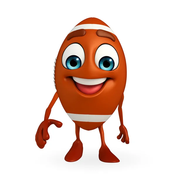 Rubgy ball character is looking — Stock Photo, Image
