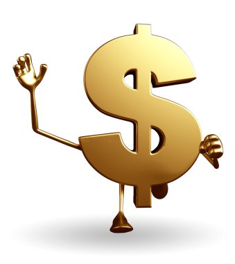 Merhaba poz karakteriyle Doları