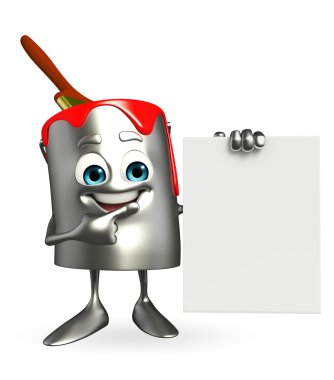 boya kovası karakter işareti ile