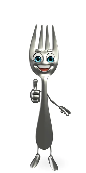 Fork character is pointing — Stock Photo, Image
