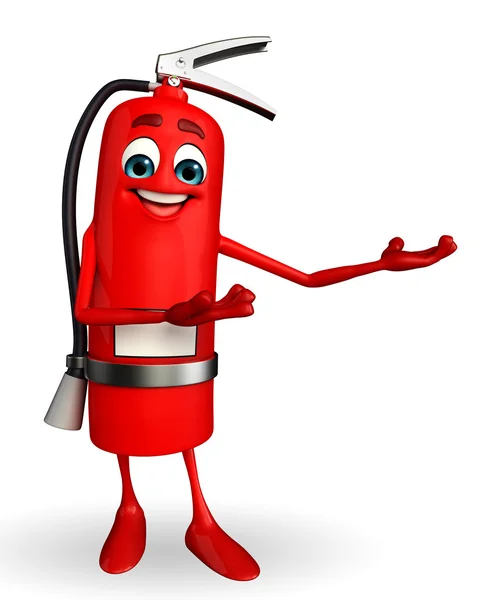 El personaje de Fire Extinguisher se presenta — Foto de Stock