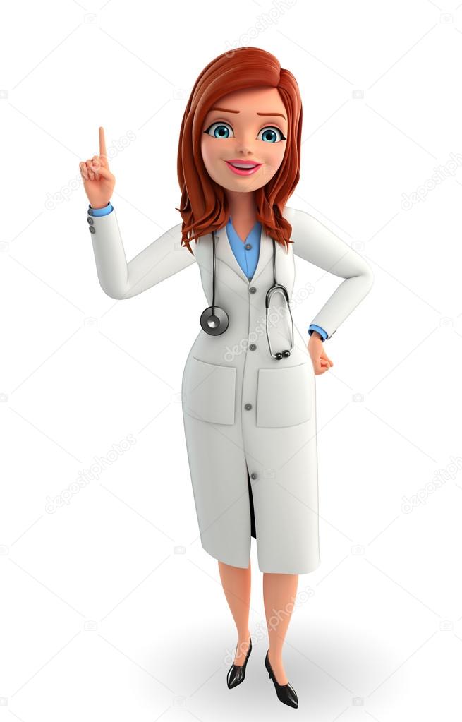 Young Doctor with pointing pose