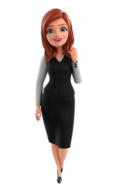 genç iş kadını yürüyor