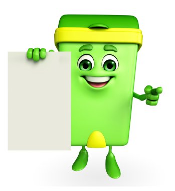 işareti karakteriyle çöp kovası