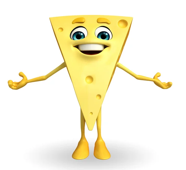 Happy Cheese Character — Stock Photo, Image