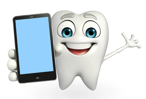 Teeth character with mobile