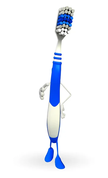Toothbrush Character is shake hand — Stock Photo, Image