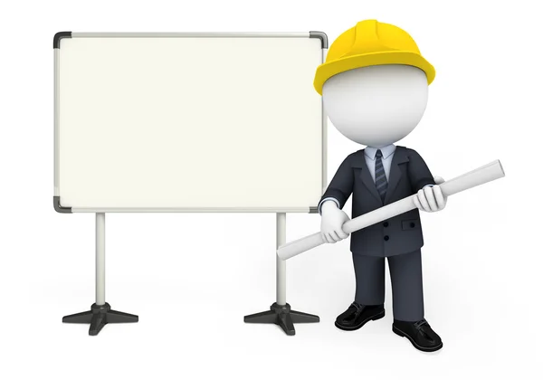 Business Man with display board — Stock Photo, Image