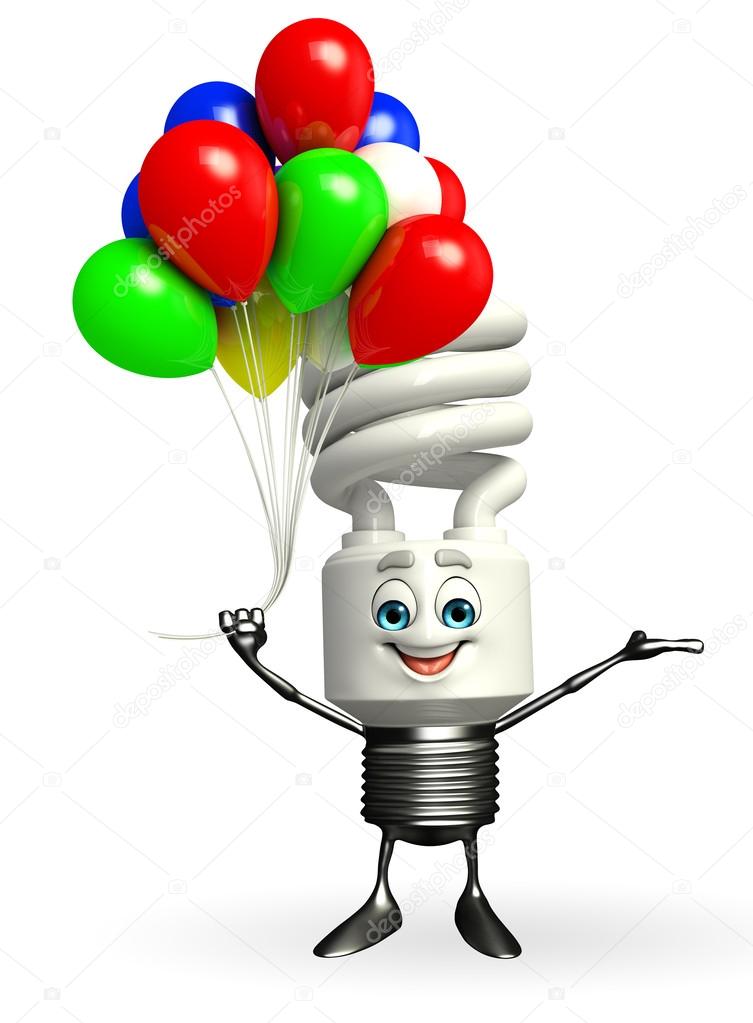 CFL Character with Balloon