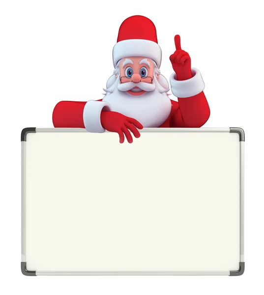 Santa Claus With display board — Stock Photo, Image