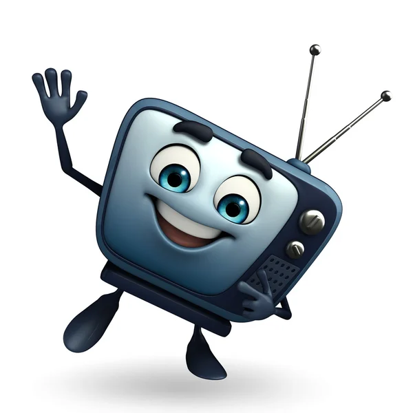 TV character with hello pose — Stock Photo, Image