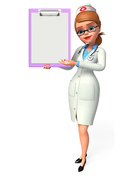 Young Nurse with notepad — Stock Photo, Image