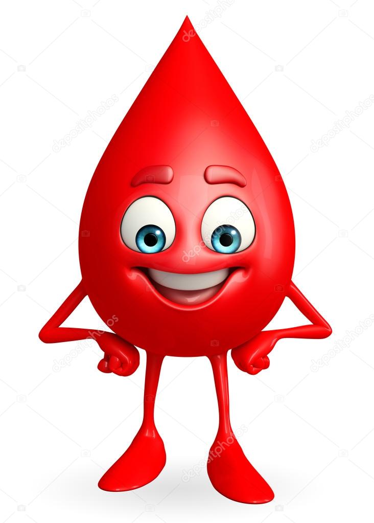 Blood Drop Character is standing 