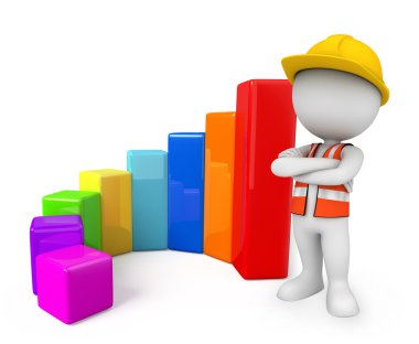 genç bir işçi ile iş çizge