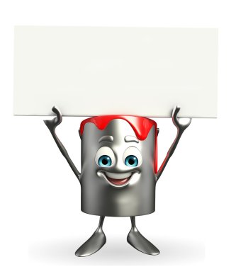 boya kovası karakter işareti ile