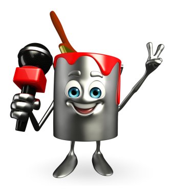 Boya kovası karakter mike ile