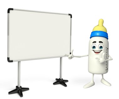 Bebek şişe karakter ekran kartı ile