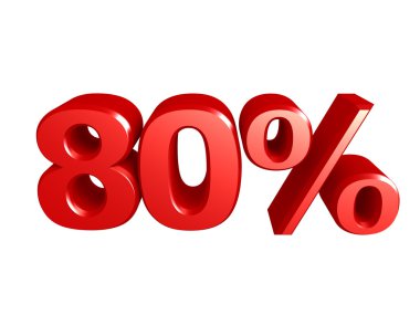 yüzde 80'i simgesi 
