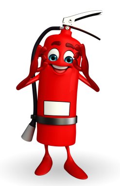 Yangın söndürücü karakter en iyi işareti ile