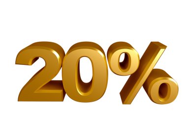 yüzde 20'si simgesi 
