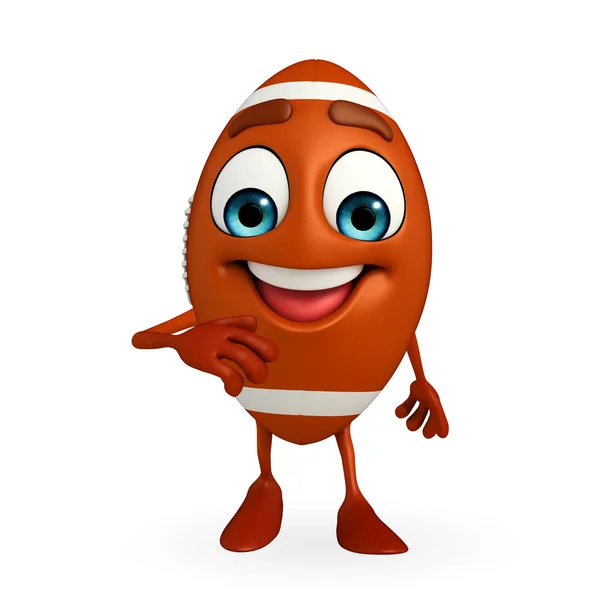 Rubgy ball character is walking — Stock Photo, Image