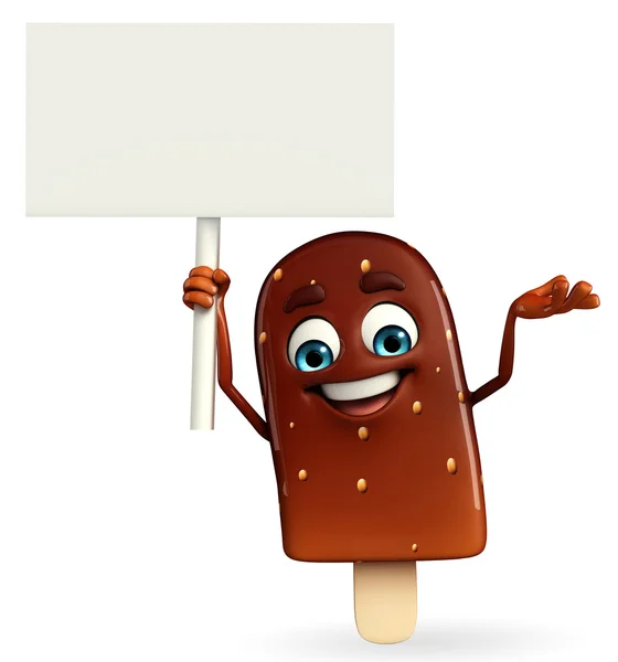 Candy Character With sign — Stock Photo, Image