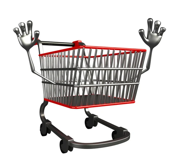 The trolly charecter with hello pose — Stock Photo, Image