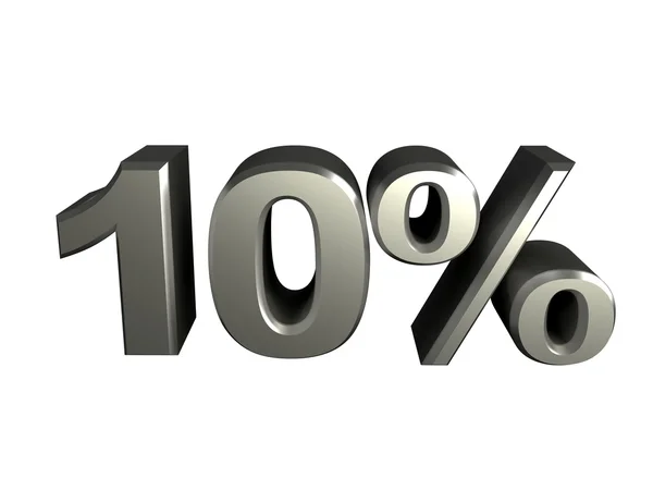Ícone de 10% — Fotografia de Stock