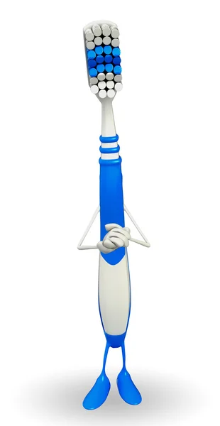 Toothbrush Character is happy — Stock Photo, Image