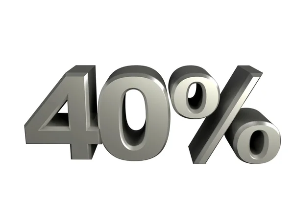 Yüzde 40'ını simgesi — Stok fotoğraf
