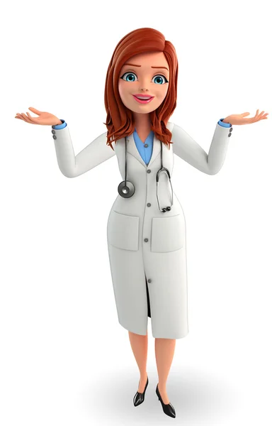 Young Doctor with holding pose — Stock Photo, Image