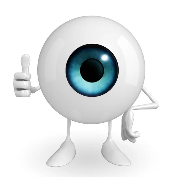 Eye Character with thumbs up — Stock Photo, Image