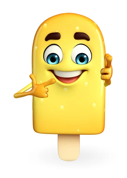 Candy Character wijst — Stockfoto