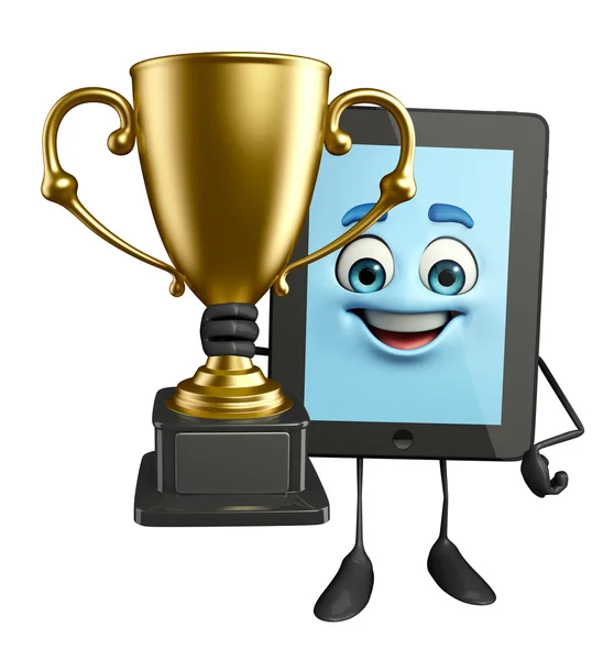 Tab Character with trophy — Stock Photo, Image