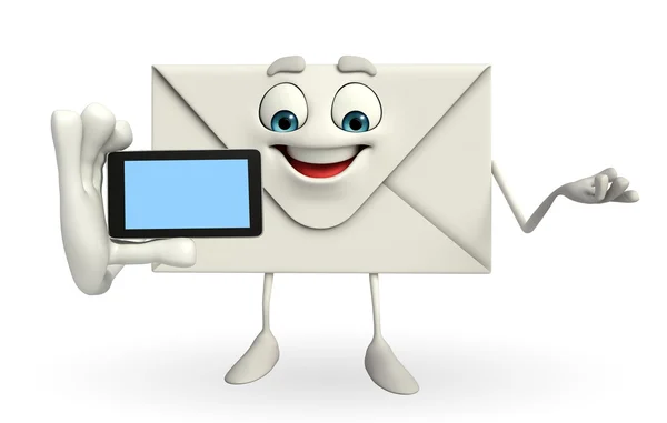 Carácter de correo con móvil — Foto de Stock