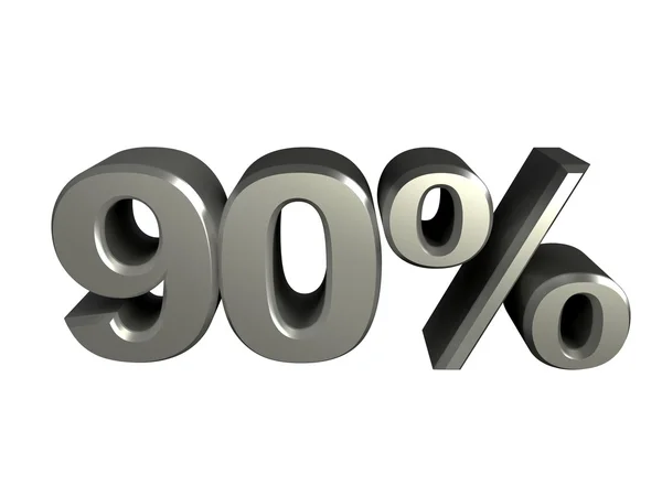 90 percent icon — Stock Photo, Image